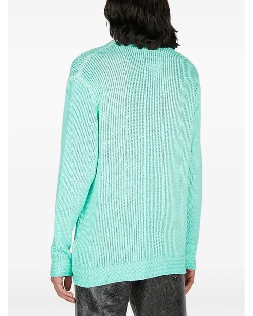 Guess Green V-Neck Sweater for men