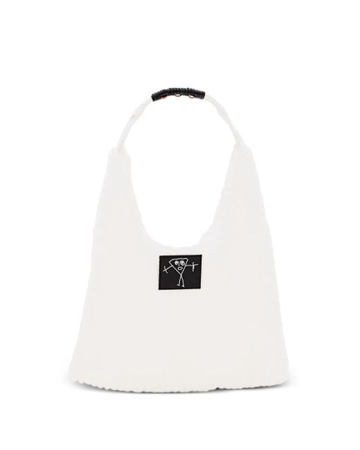 Plan C White Mesh Shoulder Bag