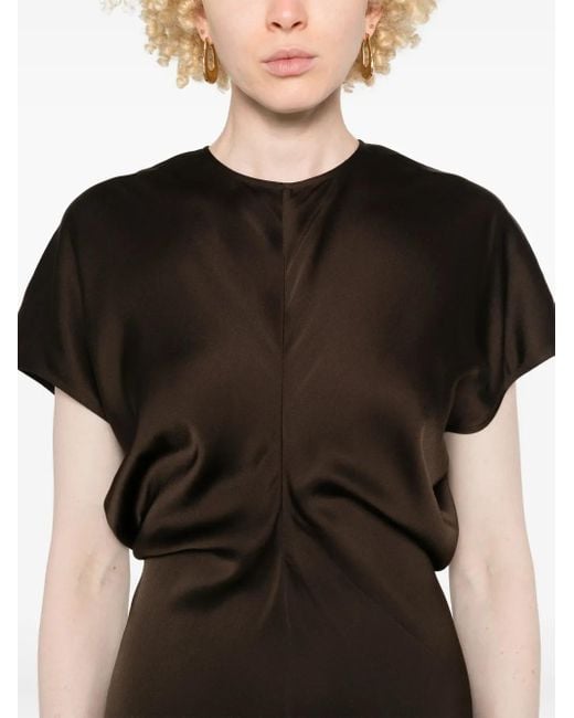 Totême  Brown Slouch Waist Dress