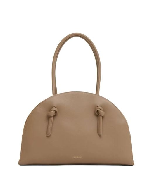 Mansur Gavriel Natural Fortuna Knotted Bowling Bag