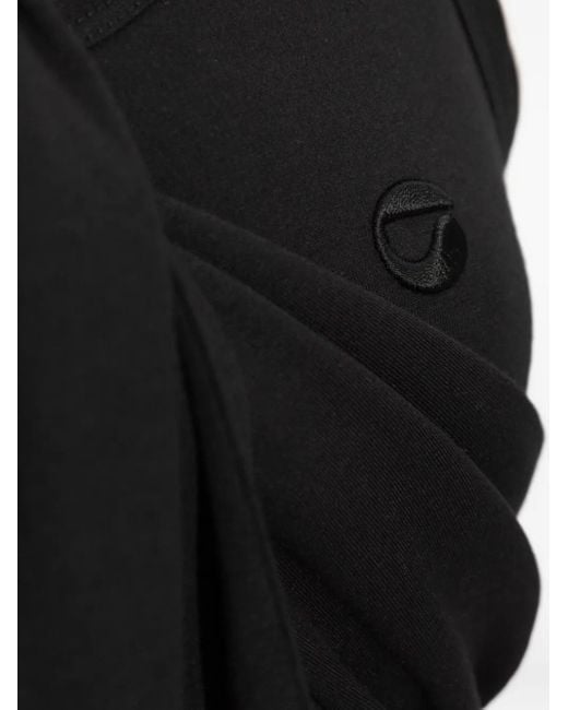 Coperni Black Knot-Detail Side-Split Maxi Dress