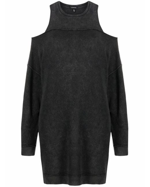 R13 Black Cold-Shoulder Dress