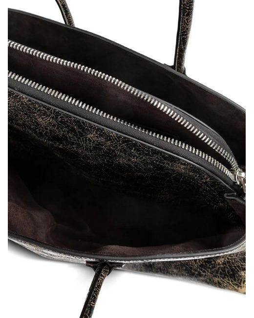 The Attico Black Medium La Passeggiata Tote Bag