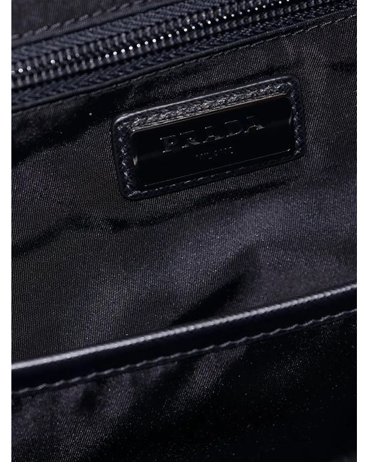 Prada Green Logo-Plaque Backpack for men