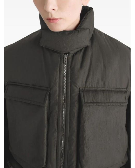 Lemaire Black Wadded Pocket-Detail Gilet