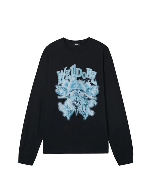 we11done グラフィック スウェットシャツ ブラック | Lyst