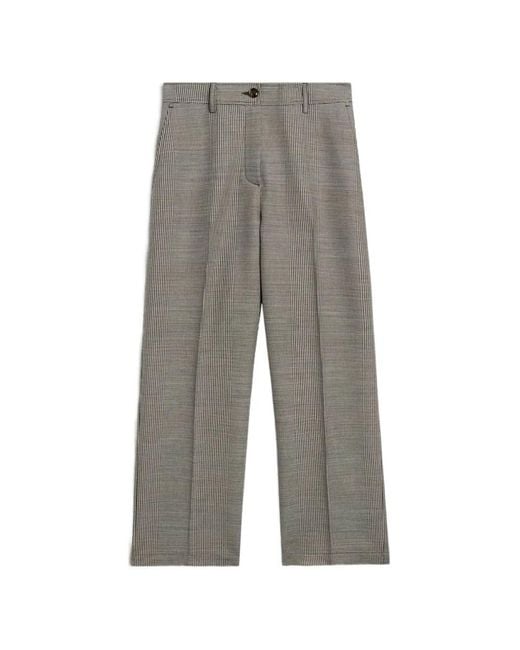 Momoní Gray Pressed-Crease Trousers