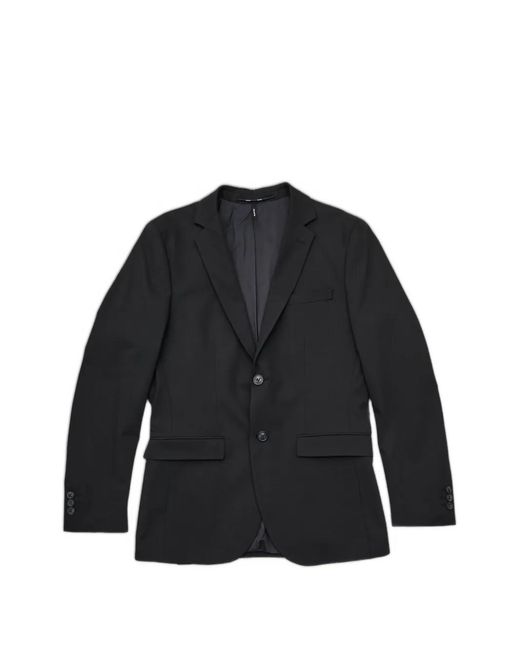 SELECTED Black Liam Slim-Fit Two-Button Blazer for men