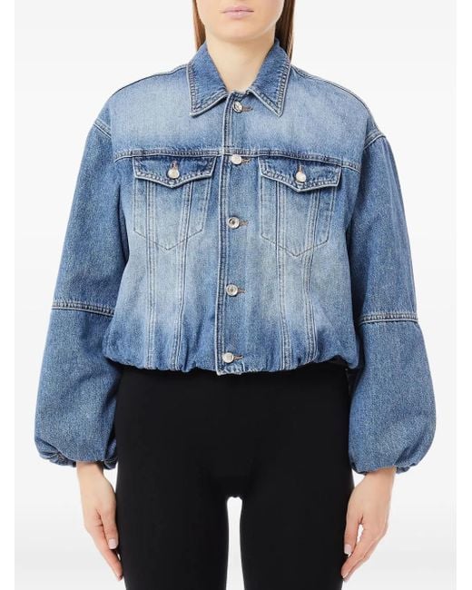 Liu Jo Blue Balloon-Sleeve Denim Jacket