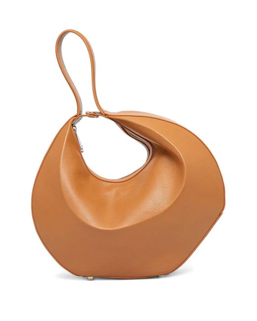 Patrizia Pepe Bangle Schoudertas in het Brown