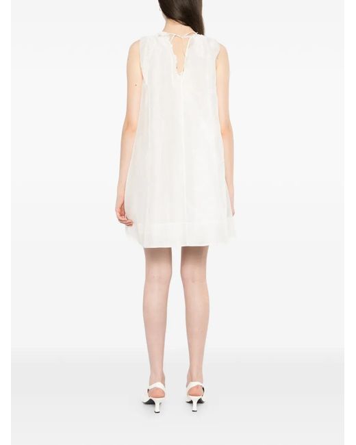 JNBY White Layered Organza Dress