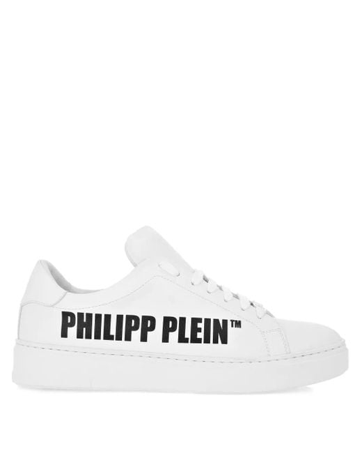 Philipp Plein White Carson Plein Low-Top Sneakers for men