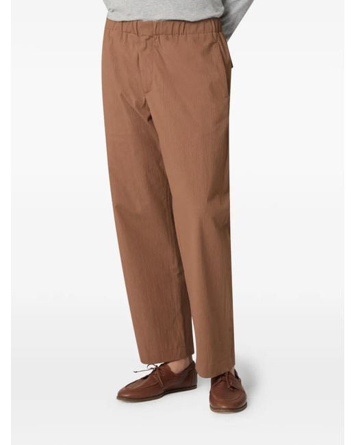 Lardini Brown Flat-Front Trousers for men