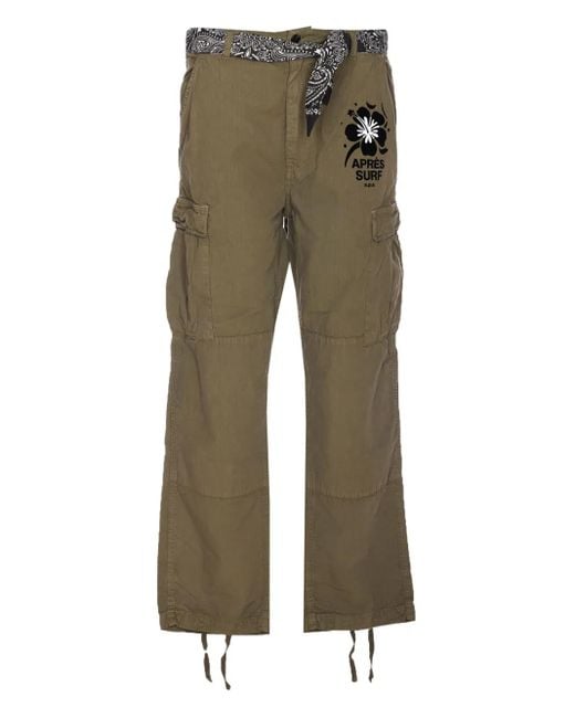 メンズ APRÈS SURF Zizi Straight-leg Trousres Green