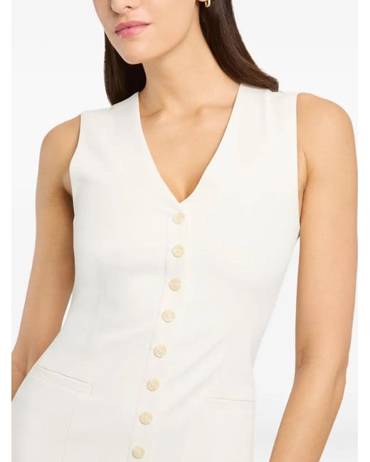 Cinq À Sept White Kallen Buttoned Dress