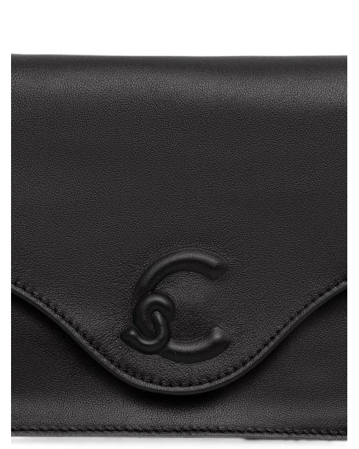 Coccinelle Black Logo-Plaque Shoulder Bag