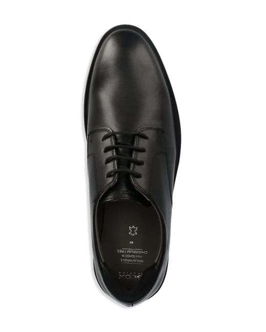 メンズ Geox レースアップ レザーシューズ Black