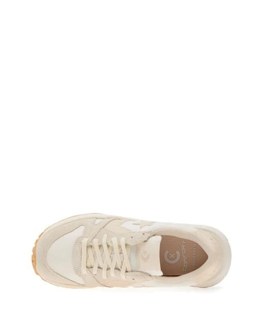 Converse White Omni Logo-Patch Suede Sneakers