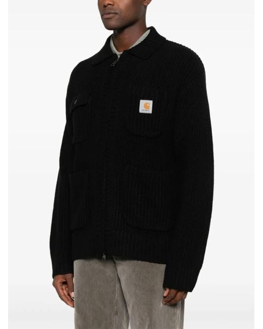 Carhartt Black Logo-Patch Cardigan for men