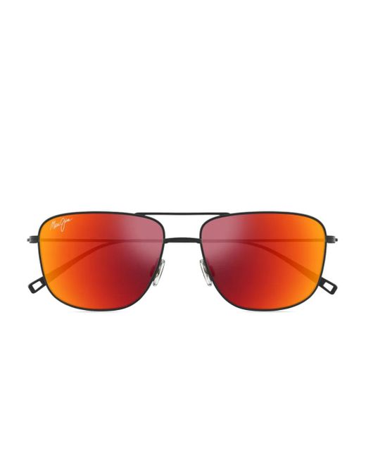 Lunettes De Soleil Mikioi À Monture Rectangulaire Maui Jim en coloris Red