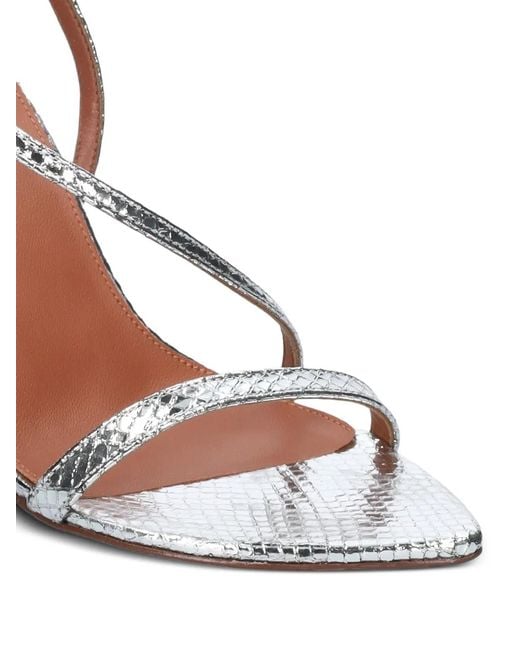 Lola Cruz White Francesca Metallic Sandals