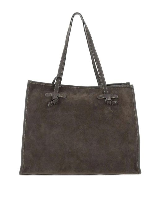 MARCELLA CLUB Black Shopper aus Wildleder