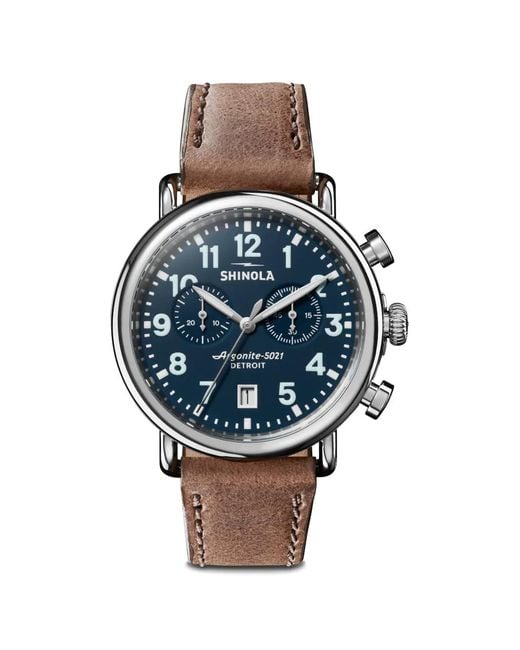 Shinola Blue Runwell Chronograph 41Mm Watch for men