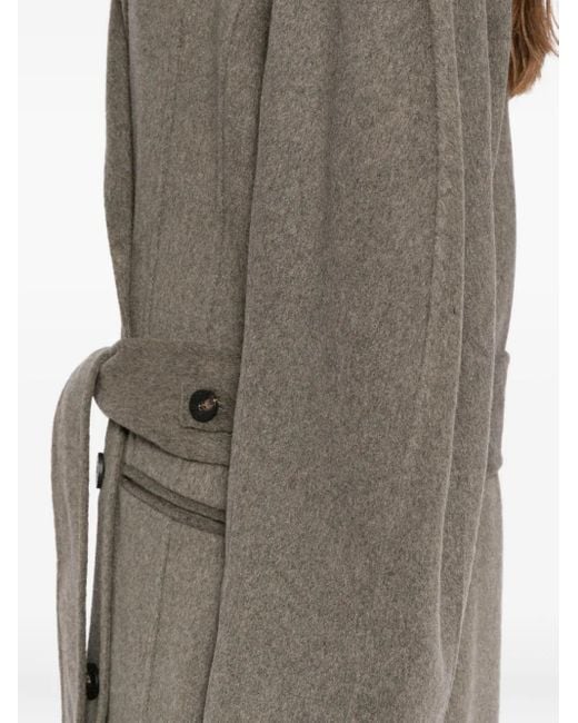 Jacquemus Gray Double-Breasted Belt Coat