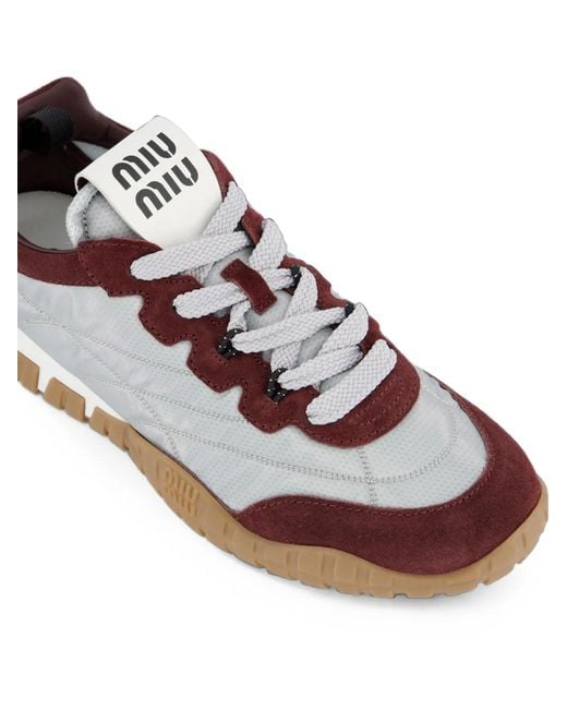 Miu Miu White Sneakers Mit Logo-Patch