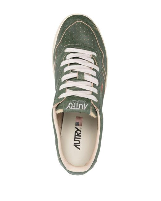 Autry Green Medalist Leather Sneakers for men