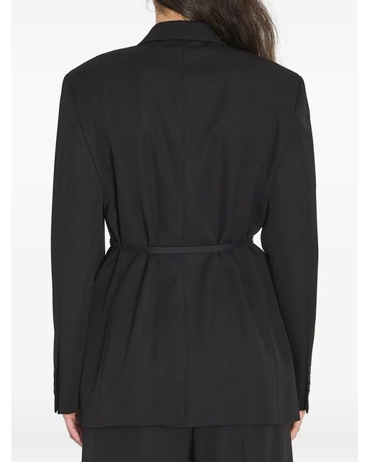 Balenciaga Black Tailored Wrap Jacket