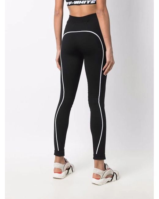 Off-White c/o Virgil Abloh Black Athl Stamp Logo leggings