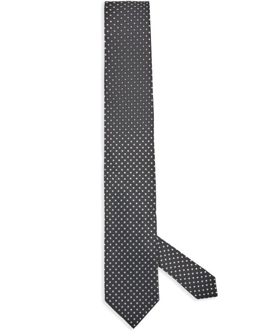 Cravate en soie à pois brodés Tom Ford pour homme en coloris White