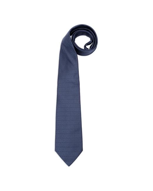 Elios Milano Blue Aries-Embroidered Silk Tie for men