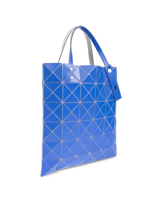 Issey Miyake Blue Shopper Geometric-Panel Tote Bag