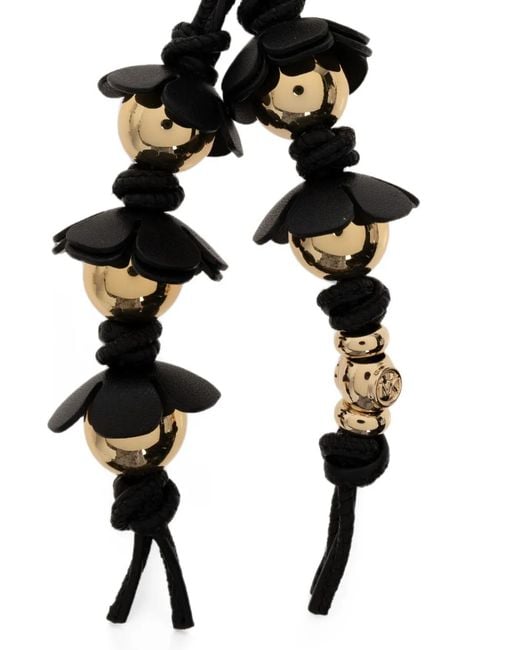MICHAEL Michael Kors White Beaded Floral Keychain