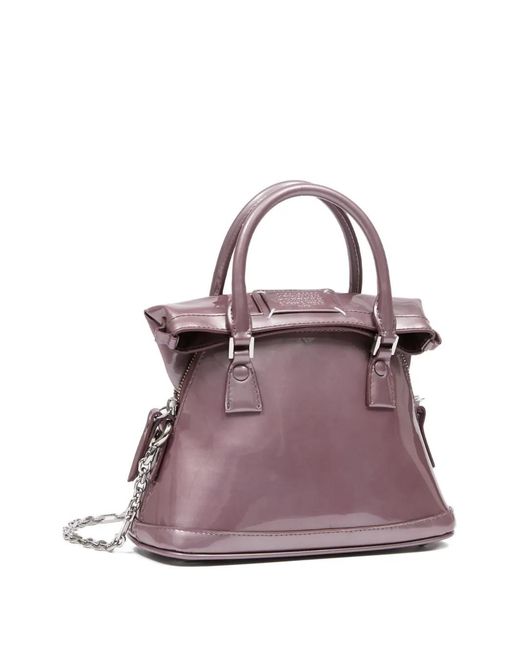 Maison Margiela Purple Mini 5Ac Tote Bag