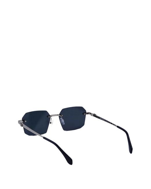 Palm Angels Blue Lunettes De Soleil À Design Sans Monture
