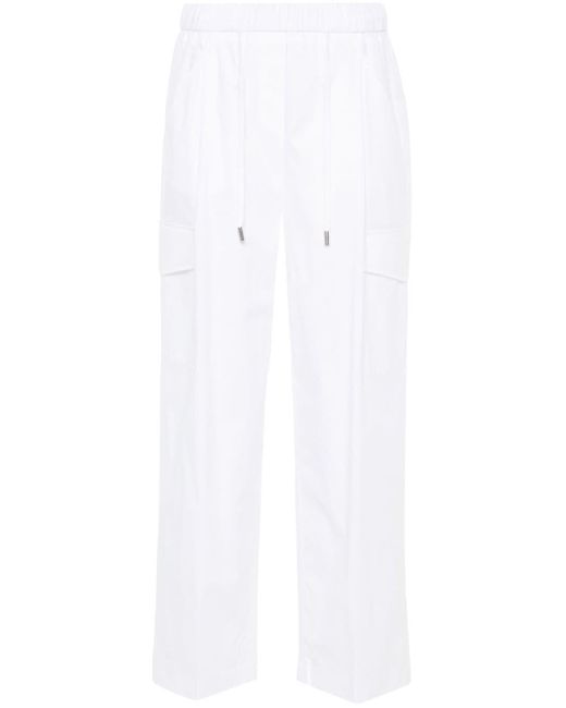 Peserico White Stretch-Cotton Trousers