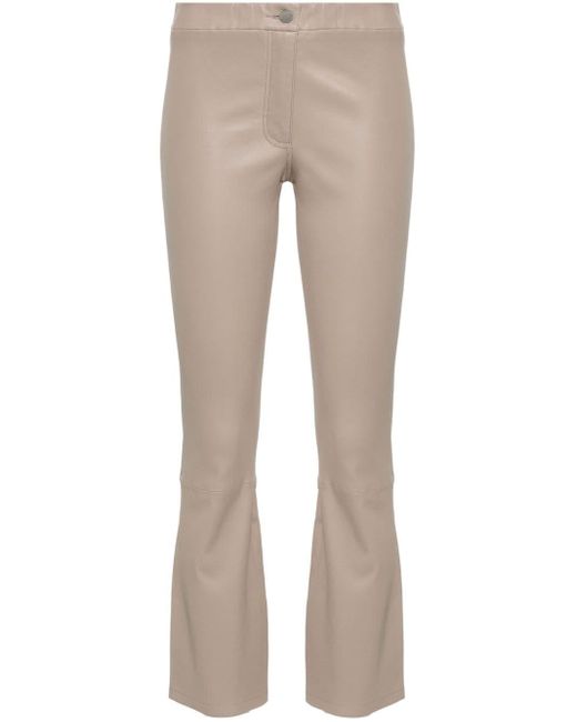 Arma Natural Lively Leather Flared Trousers