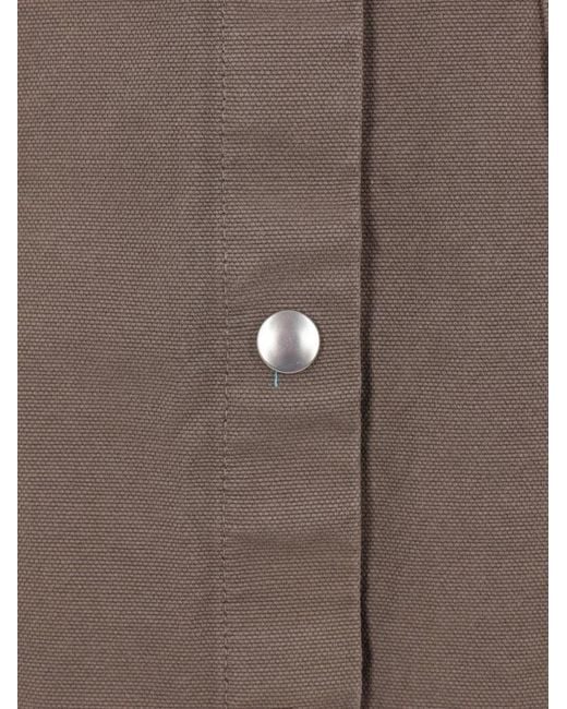 Rick Owens Brown Temple Buttoned Trousers for men