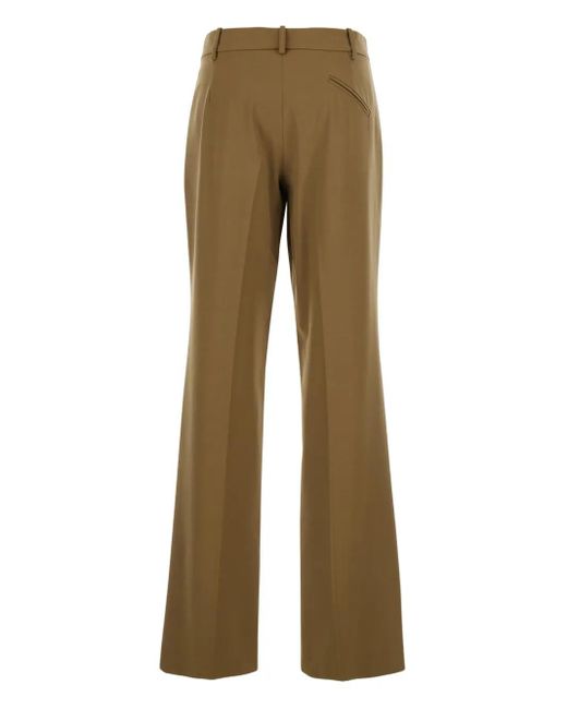 FEDERICA TOSI Natural Pleated-Front Tailored Trousers