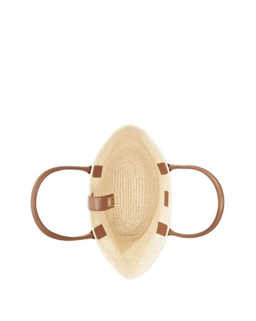 Anine Bing Natural Lou Monogram Tote Bag