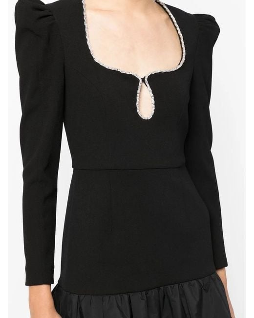 Rebecca Vallance Black Katie Long-Sleeve Minidress