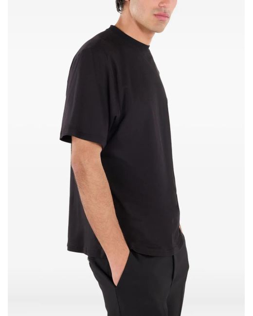 Roberto Cavalli Black Logo-Patch T-Shirt for men