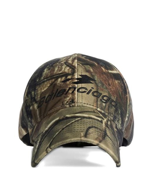 Camouflage-print baseball cap Balenciaga de hombre de color Green