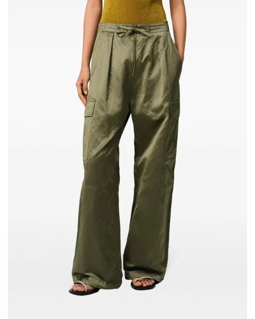 AMI Green Zipped Cargo Pants