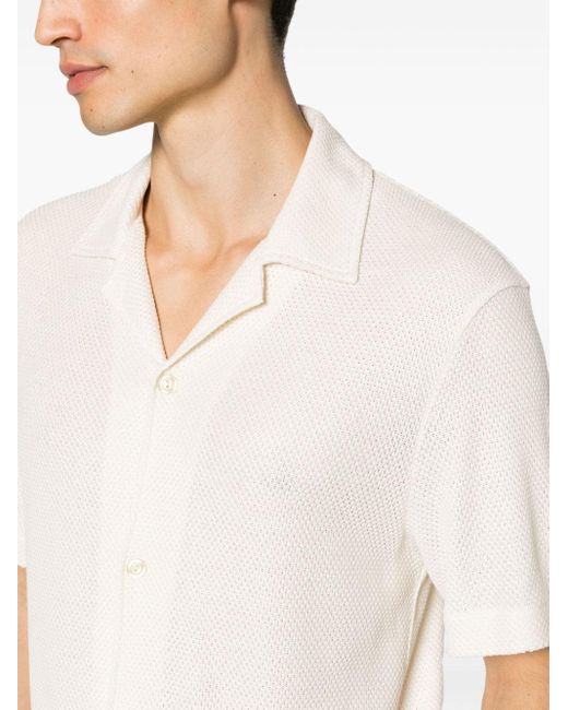 Chemise en maille texturée Sandro pour homme en coloris White