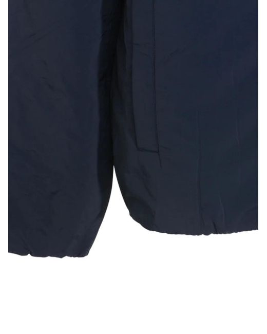 K-Way Blue Logo-Detail Hooded Jacket for men