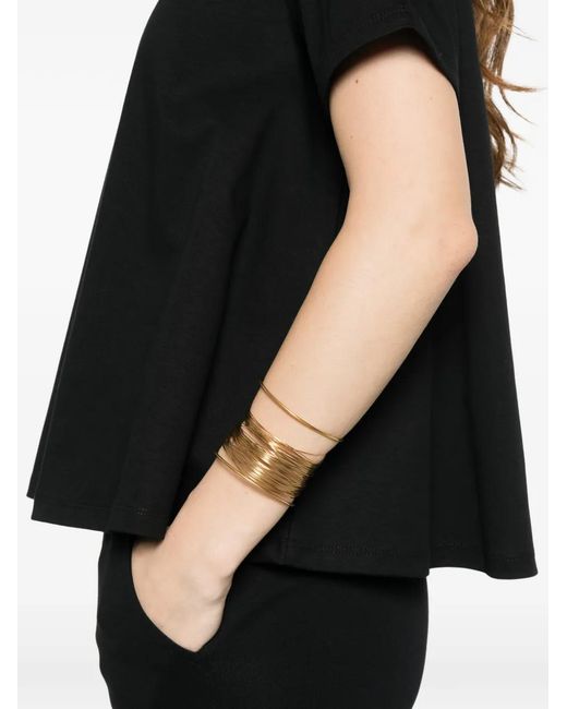 Margittes Black A-Line T-Shirt